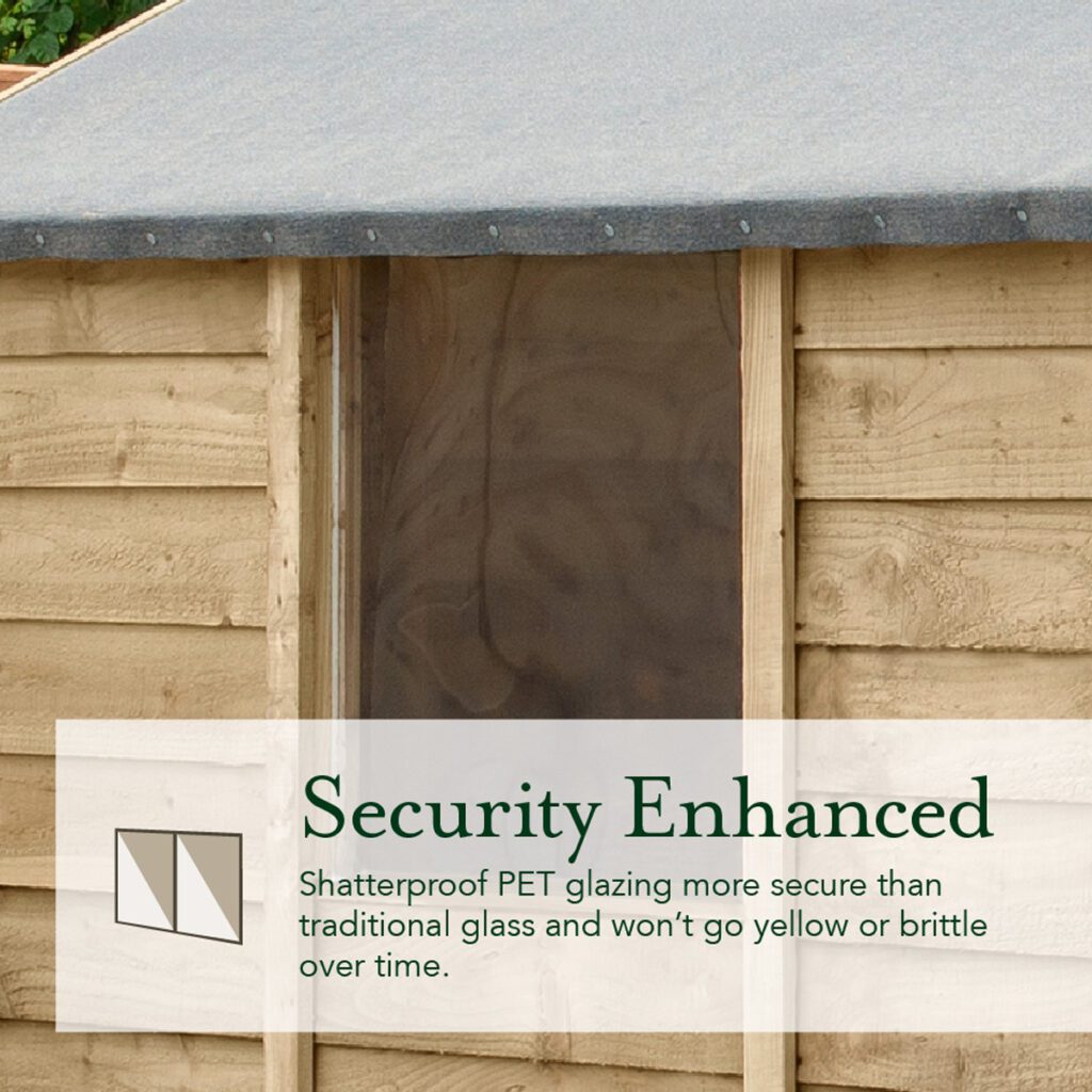 4LIFE Apex Shed 4×6 – Single Door – No Windows –  With Lean-To with Installation 5013053200698 2